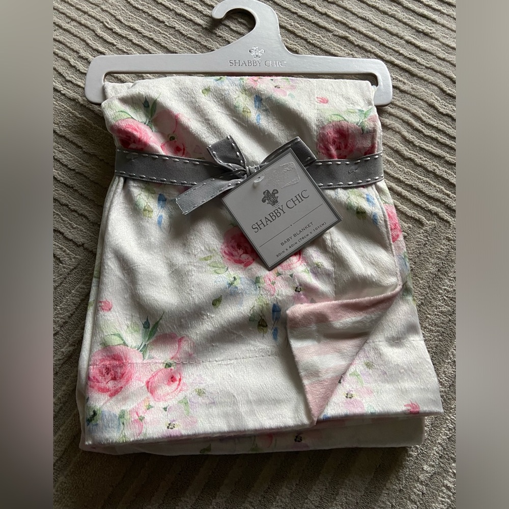 Shabby Chic Floral Baby Blanket